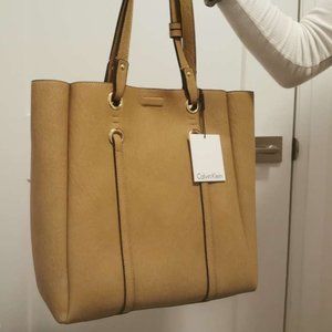 calvin klein beige purse